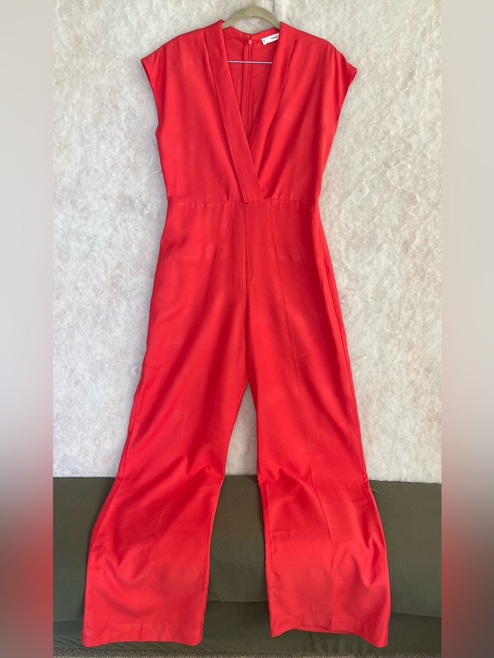MNG Jumpsuit Features Wrap Style V-neck And Wide Legs (SKU726) - Picture 2 of 6